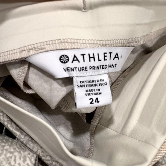 Athleta Plus Size 24 Pants Venture Viper Grey Printed Jogger Pockets Breathable - Picture 6 of 14